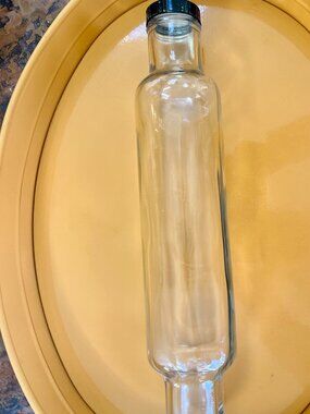 Antique/Vintage Clear Glass Rolling Pin 13.5"